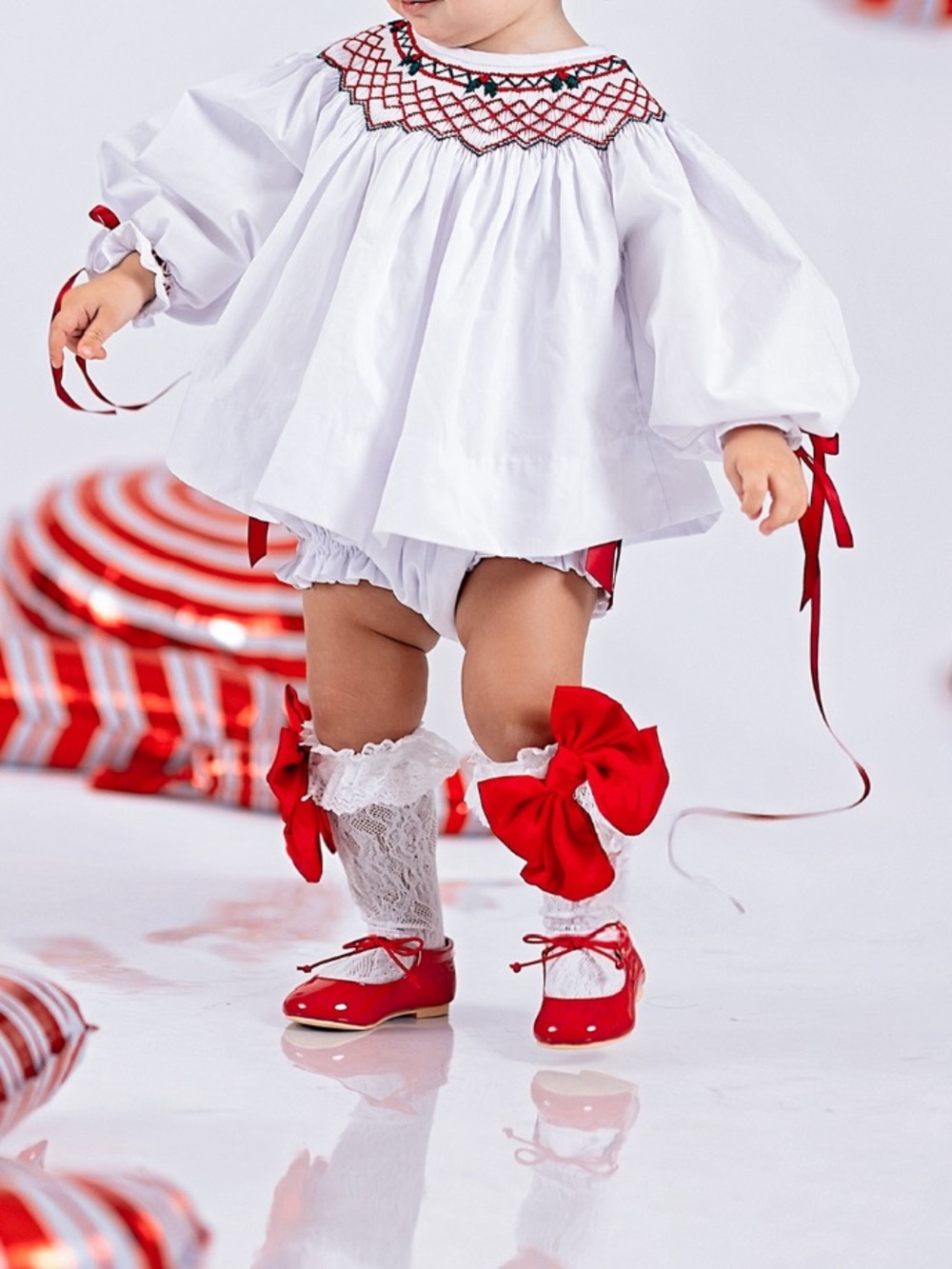 White Smocked Baby Dress